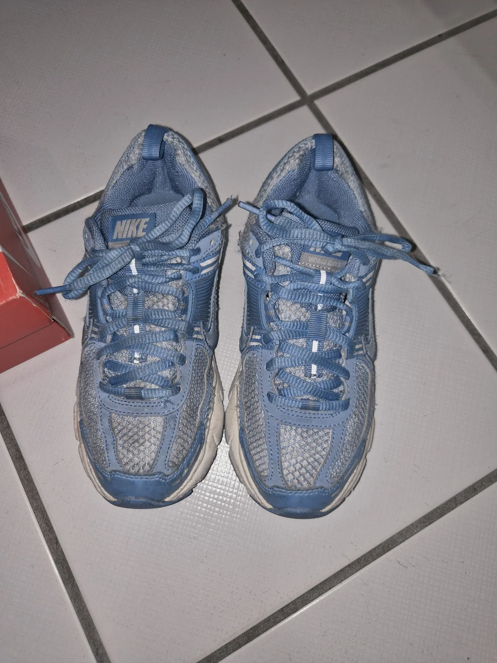 Nike Vomero 5 Kids Light Blue Mesh Athletic Sneakers